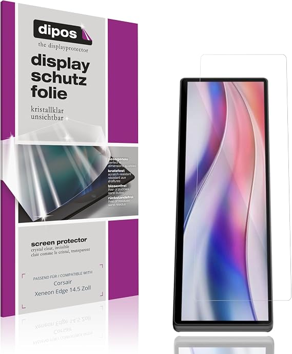 dipos 2x Clear Screen Protector for Corsair Xeneon Edge 14.5 Zoll