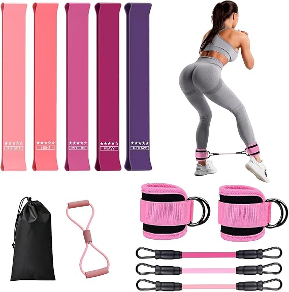 Adjustable Ankle Bands Multi-Level Weight Resistance Options Monster Bands And Hip Thrust Band Collection Resistance For Kids Crossover Symmetry