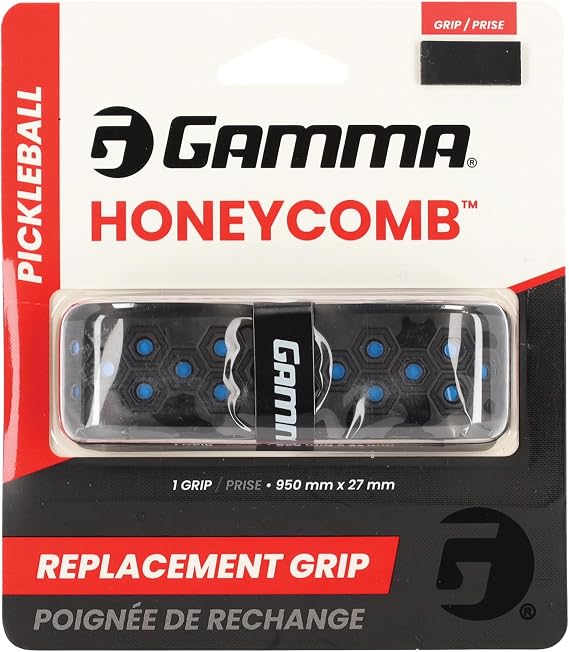 Gamma Honeycomb Cushion Grip for Pickleball Paddles, Moisture-Wicking Pickleball Replacement Grip, Premium Pickleball Equipment for Practice and Games