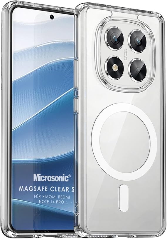 Microsonic Xiaomi Redmi Note 14 Pro 5G için Kılıf MagSafe Clear Sararmaz Şeffaf [Redmi Note 14 Pro 5G ile Uyumlu Kılıf - Şeffaf]