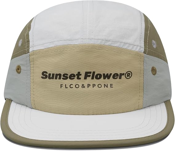 Clakllie Waterproof 5 Panel Running Hats Quick Dry Flat Brim Baseball Cap Embroidered Trucker Hats Flat Peak Hat Soft Top Snapback Hat