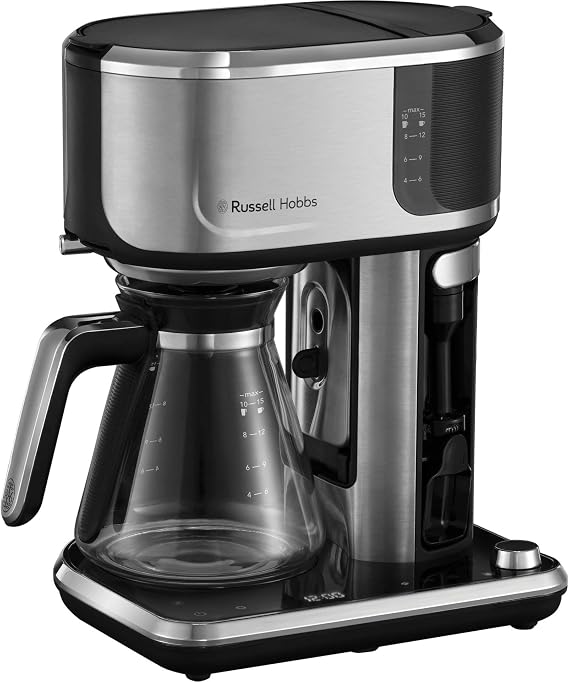 Russell Hobbs Attentiv Filtre Kahve Makinesi [Demleme Gücü Ayarı, Soğuk Demleme Fonksiyonu, Süt Köpürtücü] - Dijital Dokunmatik Kontrol Yüzeyi (Programlanabilir Zamanlayıcı) 26230-56