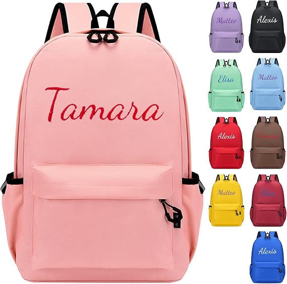 Personalized Toddler Backpack, Custom Kids Backpack, Pink