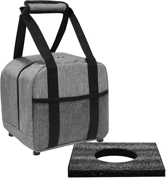 Bowling Ball Bag, Portable Single Ball Bowling Tote Bag with Padded Balls Holder, Waterproof Oxford Cloth, with Carry Handle, 22x22x20cm/8.66x8.66x7.87 inches