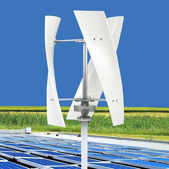 Vertical Axis Wind Turbine Generator Kit with Intelligent MPPT Charge Controller, Easy Installation, Low Noise, for Home Industrial Garden, Off-Grid Renewable Energy System