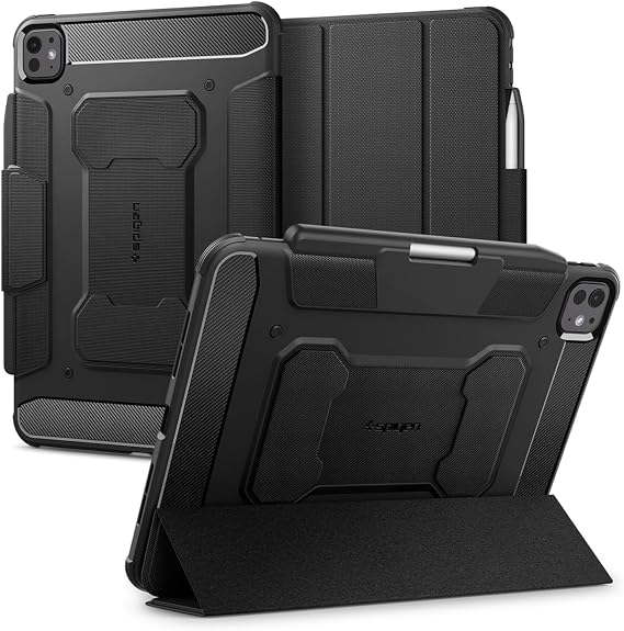 Spigen Rugged Armor Pro Case Compatible with iPad Pro 11 inch Case M5/M4 (2025-2024) - Black