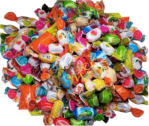 1KG Assorted Filled Candy Sweet Mix – Individually Wrapped Fruit Sweets | Palm Oil Free Pick & Mix | Party Bag Fillers, Birthday & Wedding Candy | Great Value Bulk Pack
