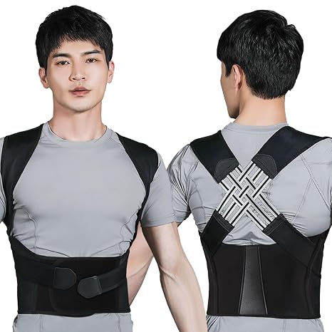 Smato Posture Supporter Belt, Improved Model, Hunchback Belt, Large Size, No Underarm Pain, Men's, Inconspicuous, Back & Abdomen, Waist, Back, Shoulders, Freely Adjustable, Unisex M