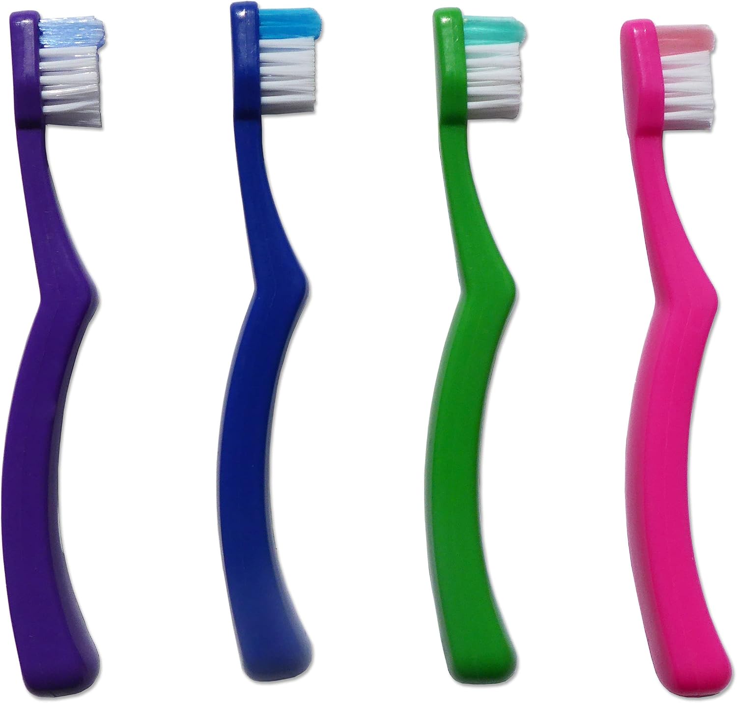 Tiny Teeth Toddler Toothbrush (Set of 4) ~ Small Children's Brushes for Kids 1-5 Years