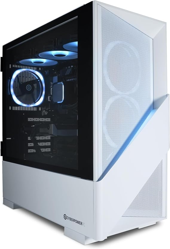 CyberPowerPC Luxe Gaming PC - Liquid Cooling, 650W PSU, Nvidia RTX 5060 Ti, 1TB NVMe SSD, Windows 11, AMD Ryzen 7 9700X