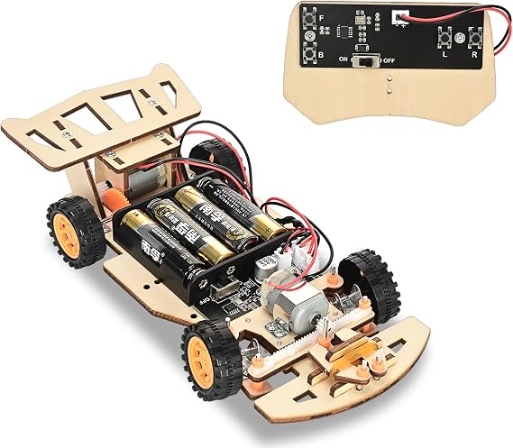 Self-Centering Steering Remote Control Car,Engineering kit,STEM Projects for Kids 8 9 10 11 12 Year Old