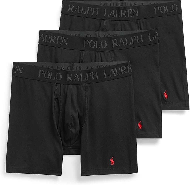 Ralph Lauren Men's Blue Boxer Briefs (3-Pack)