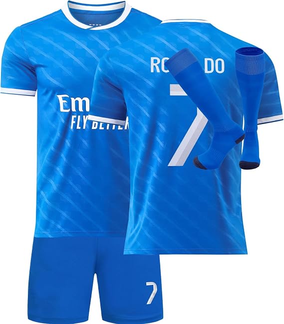 #7 Third 25/26 Football Soccer Jersey/Shorts Socks Gift Set for Children Youth Sizes