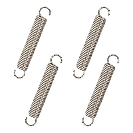 Extension Spring 70 mm Tension Spring With Dual Hook in 304 Stainless Steel OD 10 mm Wire Diameter 1.6 mm Max Load 8 kg 1.6 x 10 x 70 mm 4 Pieces