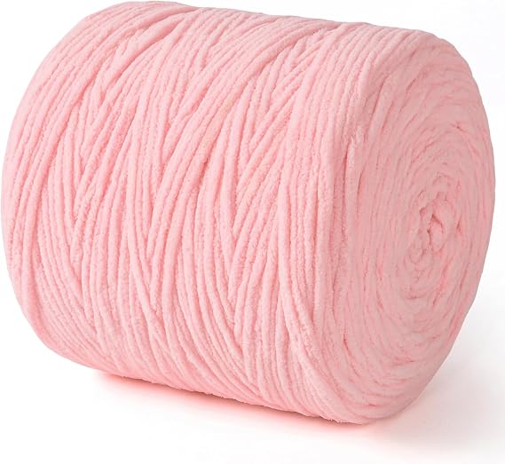 800 g Chenille Wool for Crocheting Pink
