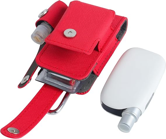 Ploom Tech+With Case, Ploom Tech+With Case, All-in-One Tobacco Capsule, Liquid Cartridge, Multifunctional Storage, Liquid Storage, red