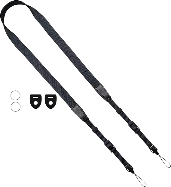 Camera Neck Strap Thin/Binoculars Strap Black