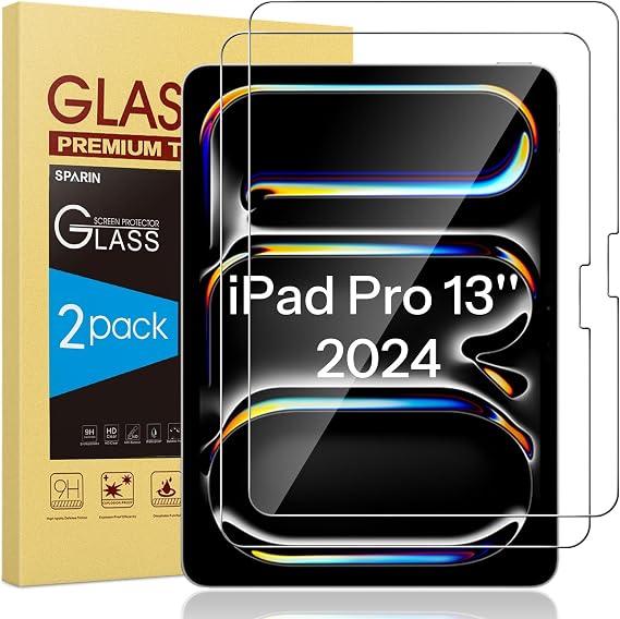 SPARIN Screen Protector for iPad Pro 13 inch M4/M5(2025/2024), 2 Pack