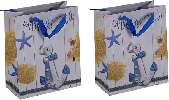 Hedİye Çantasi Setİ 2 Adet,İtalyan Tasarim,gemİcİ Çipasi 32x26x10cm