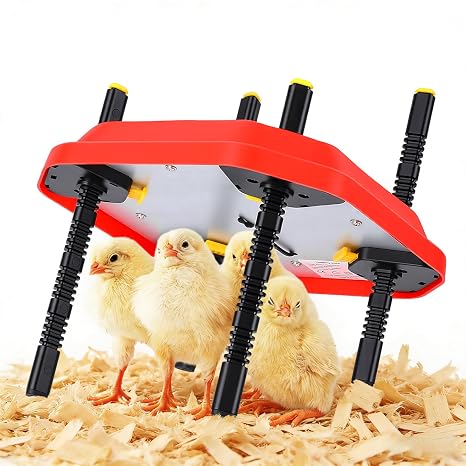 Chick Brooder Heating Plate, 30W Chick Heater with Adjustable Temperature 10-70°C, Height & Angle Adjustable Brooder Plate, Heat Lamp Alternative for Chicks, Ducks & Geese