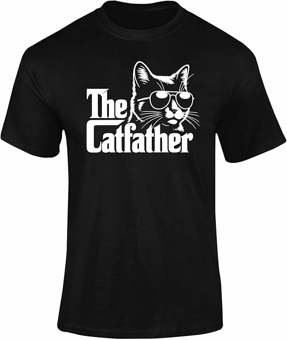 Cat Dad Gifts, The Catfather Funny Cat T Shirt for Men Fathers Day
