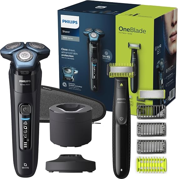 Philips Shaver Series 7000 Dry and Wet Electric Shaver Men (Model S7783/78)