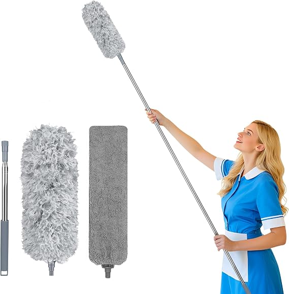 Fogray 2-in-1 Extendable Feather Duster & Gap Cleaning Tool Set Telescopic
