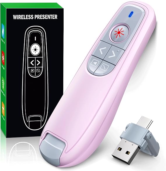 Presentation Clicker Wireless Presenter Remote USB C PowerPoint PPT Clicker