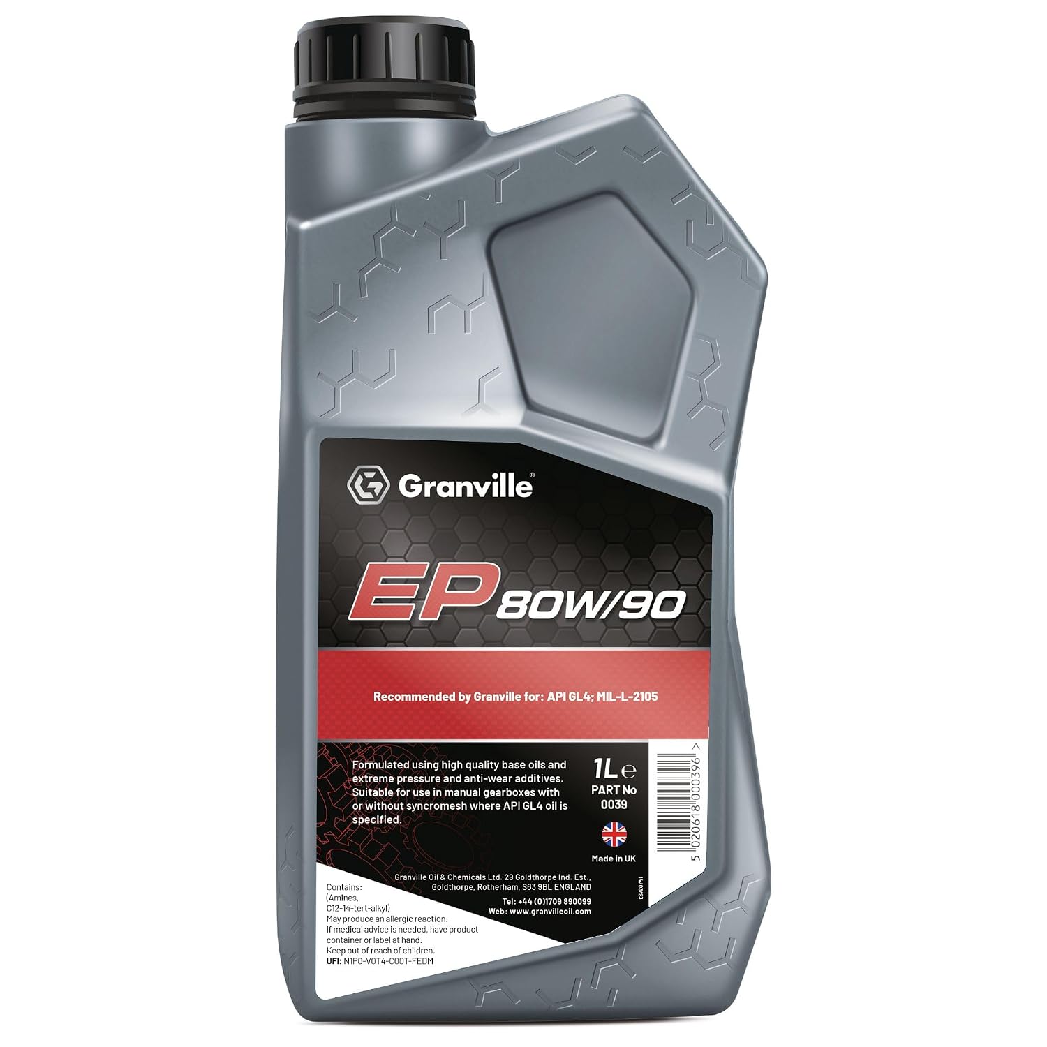 Granville Hypoid EP 80/90 GL4 Manual Transmission & Gearbox Oil – 1L | Premium Gearbox Base Oil | Gear Oil - Extreme Pressure & Wear Protection Transmission Oil