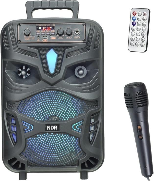 Sightzer Led Işikli Bluetooth Hoparlör Mikrofonlu Kablosuz Şarjlı Taşinabilir Speaker Siyah SGHT-P55