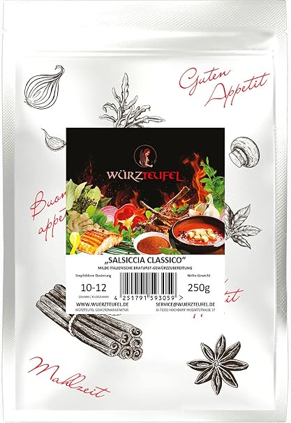 Salsiccia Classica Bratwurst Spice Preparation Traditional Italian Bratwurst - Spice Refill Pack 250g