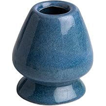 Toganoo Tea Bamboo Whisk Holder Ceramic Matcha Tea Beater Holder (Blue)