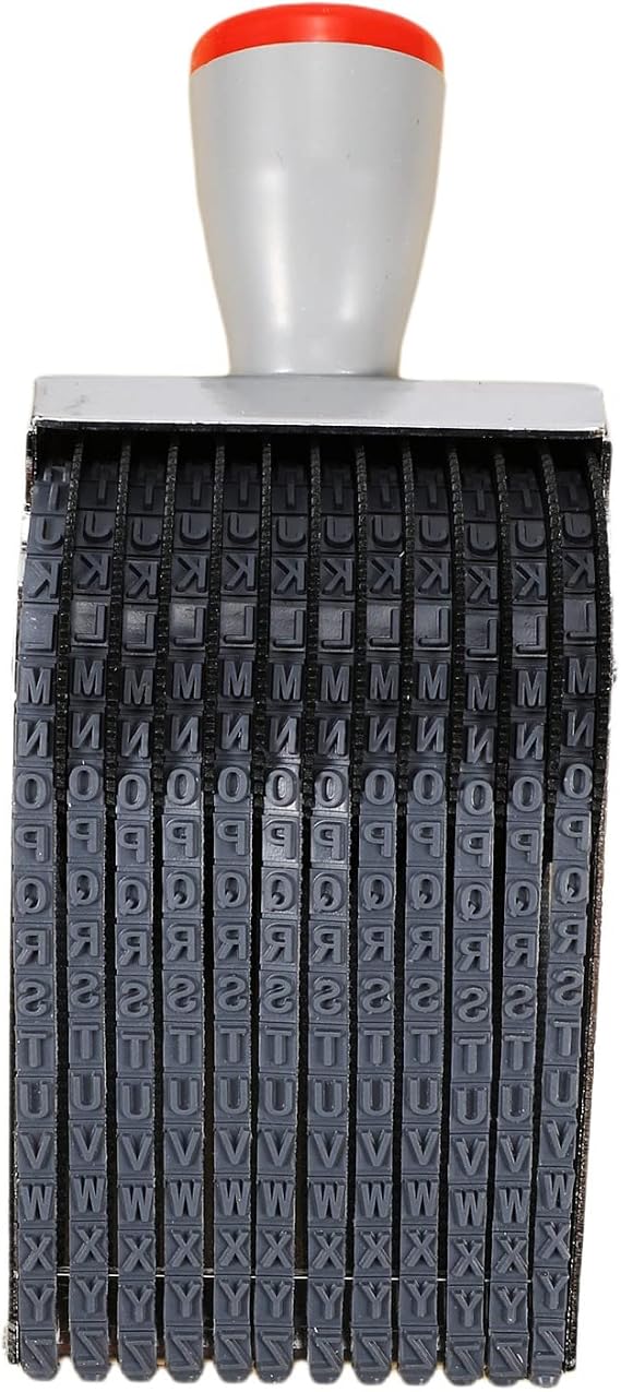 Multipurpose 12 Digit Alphabet Rolling Rubber Stamp English Letter Number Emboss DIY Scrapbooking Roller Stationery