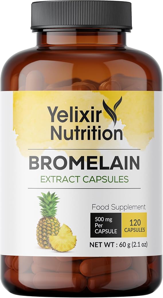 Bromelain Capsules, 120 Count, 2400 GDU/g Strength