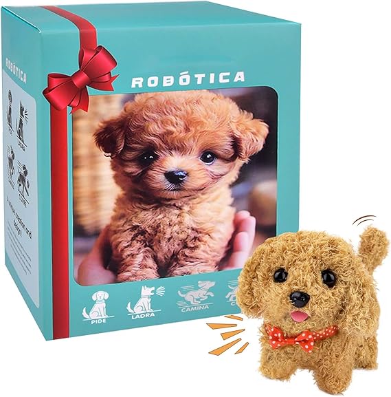 Walking Dog Toys for Kid Age 2 3 4 5, Electronic Robot Dog Plush Puppy Toy
