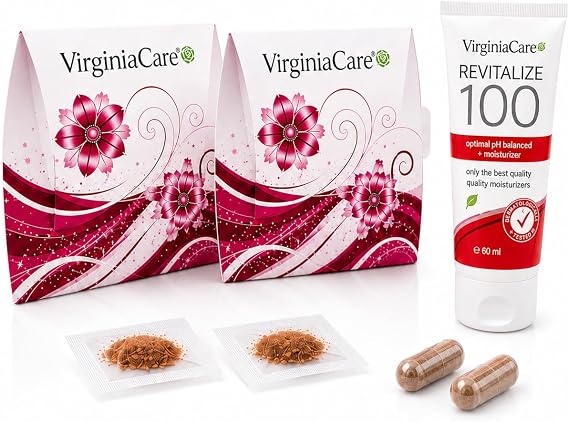 VirginiaCare Complete Artificial Hymen Kit – 2 Water-Soluble Membranes, 2 Blood-Effect Capsules & ReVitalize100 Care Gel – Discreet Adult Personal Care Set