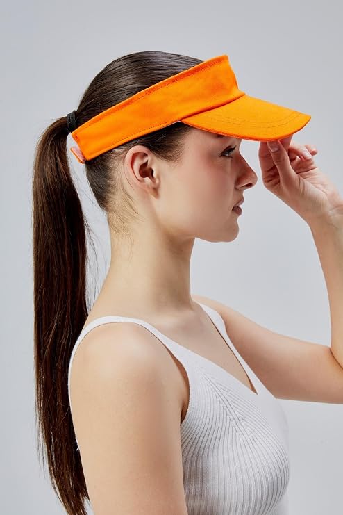Kadın Basic Cırtcırtlı Ayarlanabilir Tenisçi Vizör Golf Şapkası Güneş Koruyucu Siperlik
