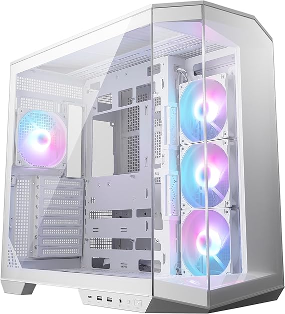 MSI MAG PANO 100R PZ WHITE Temperli Cam 3x120mm 1x120mm ARGB Fan ATX Beyaz Panoramik Gaming Bilgisayar Kasası