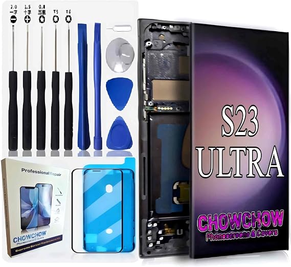 Samsung Galaxy S23 Ultra Screen Replacement Kit (6.8″) | A-Grade LCD/OLED-Type Incell Digitizer Display Assembly with Frame & Tools | OEM Tested | 2025 Version | Fast UK Delivery