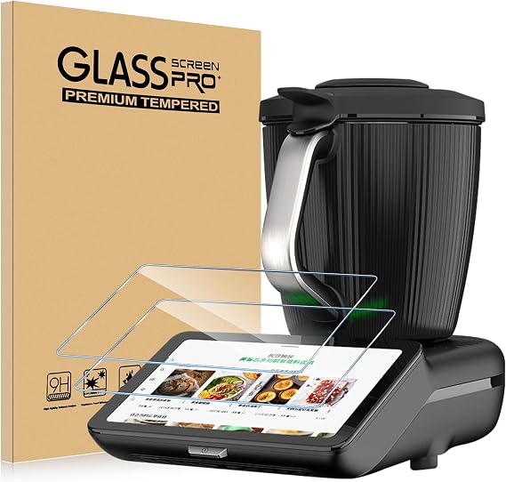 2 Pack Tempered Glass for Thermomix TM7 Screen Protector, No Bubbles, Anti-Scratch 9H Hardness HD Tempered Glass Film