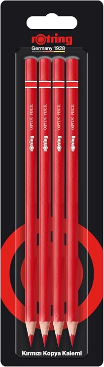 Rotring Kırmızı Kopya Kalemi, 4'lü Paket
