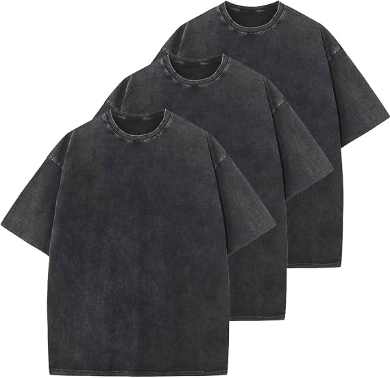 Men's Oversized Cotton T-Shirts Unisex Vintage Streetwear Tee Loose Fit Casual Shirt Gym Lounge Wear