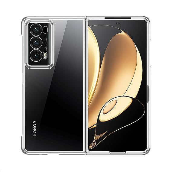 GIOPUEY Case Compatible with Honor Magic V2, High Transparency Case, Hard PC Material Case, No Yellowing, No Fading. - Silver