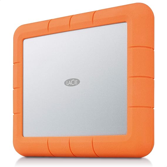 LaCie Rugged RAID Shuttle 8TB External Hard Drive Portable HDD - USB-C USB 3.0 compatible, Drop Shock Dust Water Resistant, for Mac and PC Computer Desktop Laptop, 1 Mo Adobe CC (STHT8000800)