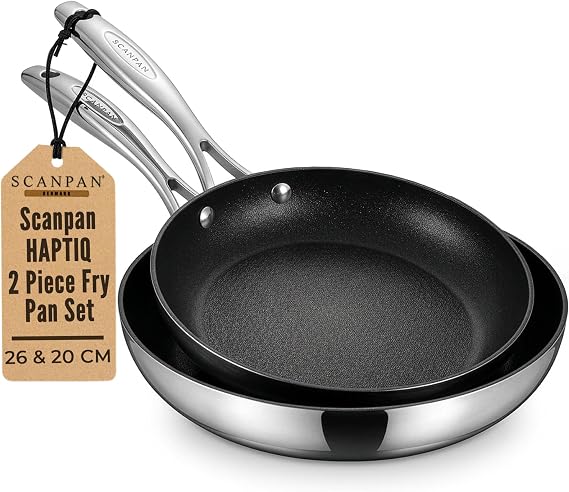Scanpan HaptIQ Stainless Steel-Aluminum 8 and 10.25 Inch 2-Piece Fry Pan Set