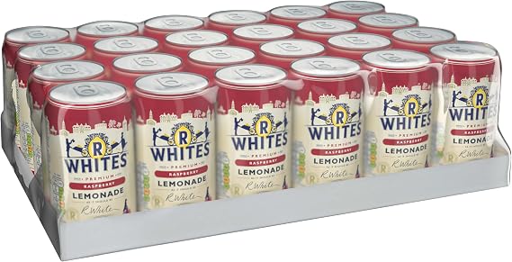 R White's Raspberry Lemonade | 330ml Can | 24 Pack