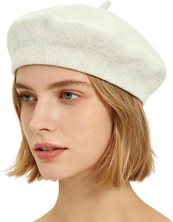 Adult Wool Beret - Unisex Soft Warm Vintage Artist Hat, French Style