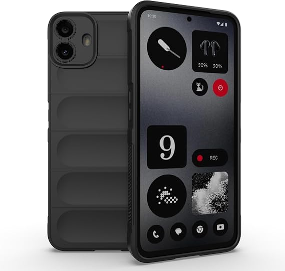 ESTH Liquid Silicone Case for Nothing CMF Phone 1 with Antibacterial Protection and Scratch-Resistant Soft Microfibre Lining All-Round Protection Shockproof Mobile Phone Case Black