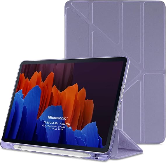 Microsonic Samsung Galaxy Tab S10 Ultra X920 Kılıf Origami Pencil Lila [Galaxy Tab S10 Ultra X920 ile Uyumlu Kılıf - Lila]
