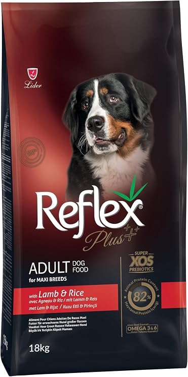 REFLEX PLUS Kuzulu Pirinçli Medium Yetişkin Köpek Maması 18 KG